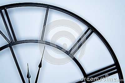 Simple style wall clock with woman number, On one Stock Photo