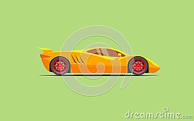 Simple stylized car sports coupe Vector Illustration