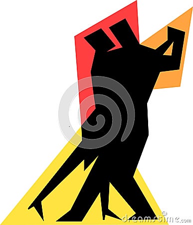 Simple Tango Dance Couple/eps Vector Illustration