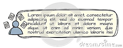 Simple text block with an icon of multitasking, work pace, workload for the design of printed materials, website Vector Illustration