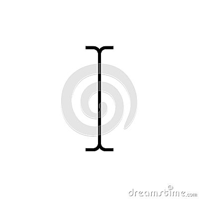 Simple text insert marker. Type input mouse cursor Vector Illustration