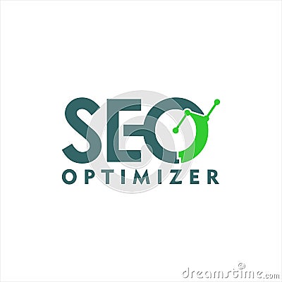 Simple text or typography idea of SEO optimize Vector Illustration