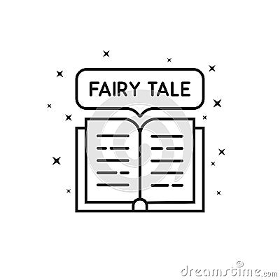 simple thin line fairy tale icon Vector Illustration