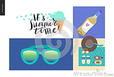 Simple things - vacation Vector Illustration