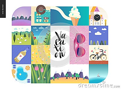 Simple things - vacation Vector Illustration