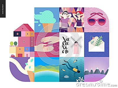 Simple things - vacation Vector Illustration