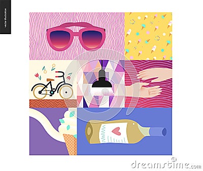 Simple things - vacation Vector Illustration
