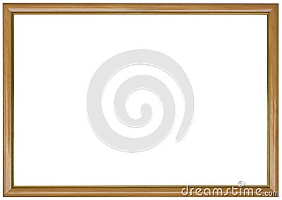 Simple Thiny Wooden Picture Frame Stock Photo