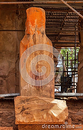 Ruins of the Grat Beal Gebri temple of Yeha, Ethiopia, Africa Editorial Stock Photo