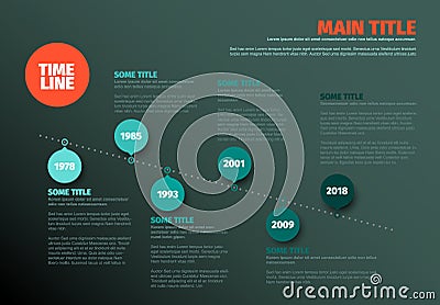 Simple timeline template Vector Illustration