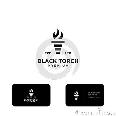 Simple Torch Logo vector symbol illustration design Vector Illustration