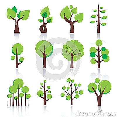 Simple tree icon Vector Illustration