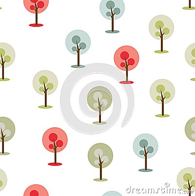 Simple trees icon/symbol on white background. Vector Illustration