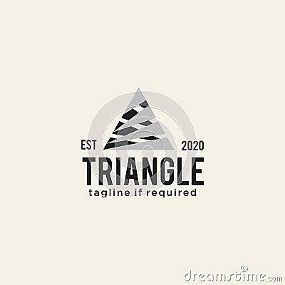 Simple triangle logo design template Vector Illustration