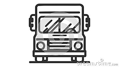 Simple truck line icon, Delivery icon Vector Illustration