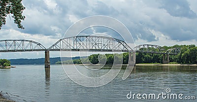 Simple Truss Bridge Stock Photo