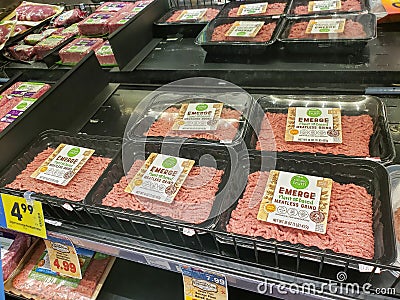 Simple Truth Emerge plant based meatless grounds at store Editorial Stock Photo