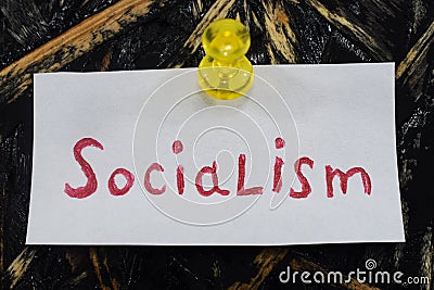 A simple and understandable inscription, socialism Stock Photo