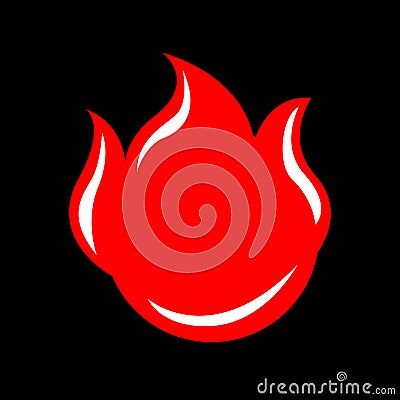 Simple and unique fire logo Vector Illustration