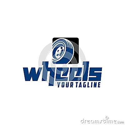 Creative Wheel Logo Vector Art Logo Cartoon Illustration