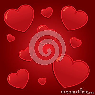 Simple Valentines Hearts Background Stock Photography - Image: 7300472