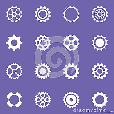 Simple vector cog wheels and gears Vector Illustration