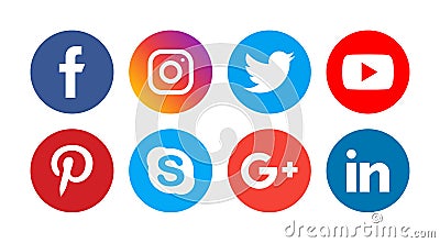 Social media icons Vector Illustration