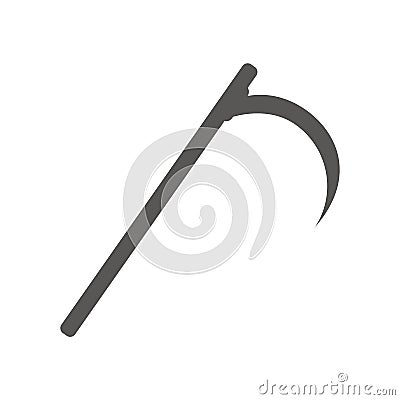 Simple vector icon of the scythe. Vector Illustration