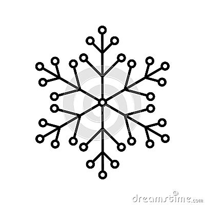 Simple vector icon on the theme of snow removal. The snowflake icon is presented Vector Illustration