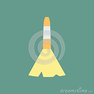 Silhouette icon broom. Flat vector illustration. Vector Illustration