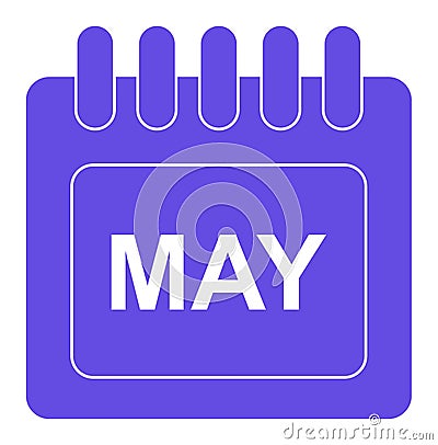 Vector may on monthly calendar icon Vector Illustration