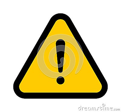 Warning sign vector icon Vector Illustration