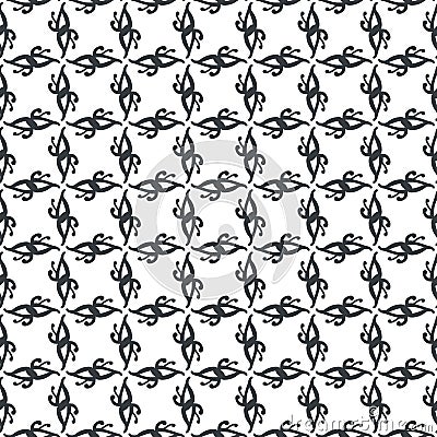 Simple vector pattern with stylized doodle eyes. Vector Illustration