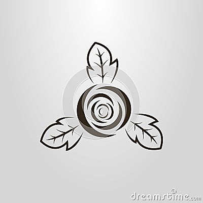 Simple vector pictogram of an abstract rose bud Vector Illustration