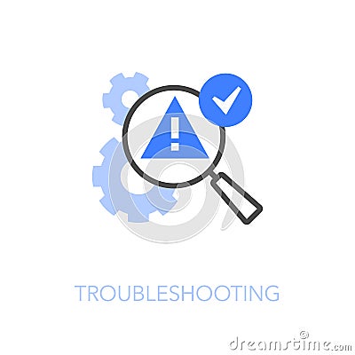 Simple visualised troubleshooting icon symbol Vector Illustration