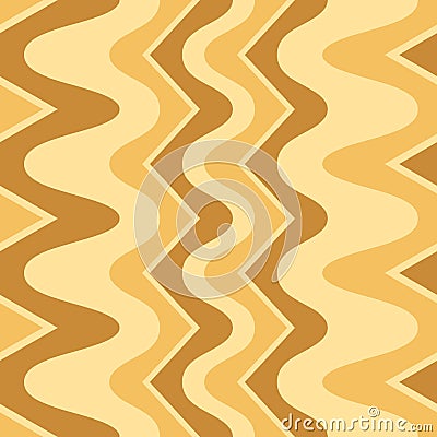 Simple wavy scalloped seamless pattern Vector Illustration