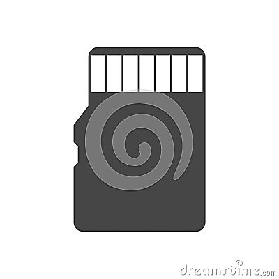 Simple web icon in vector: compact memory card Vector Illustration