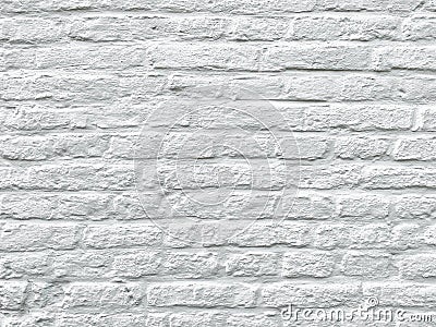 Simple white brick wall with old grunge bricks Stock Photo