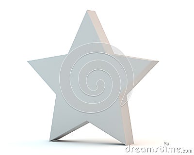 Simple white matte star Stock Photo