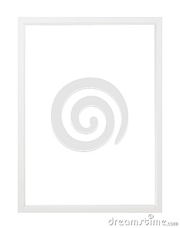 Simple white picture frame Stock Photo