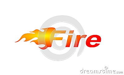 The word Fire. Vector Illustration