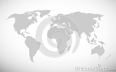 Simple world map vector illustration Vector Illustration