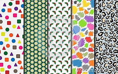 Simple wrapping paper in various colors for various events set four Vector Illustration