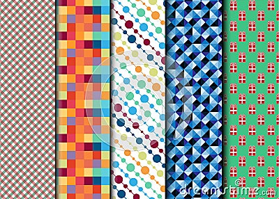 Simple wrapping paper in various colors for various events set two Vector Illustration