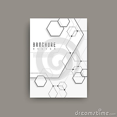 Simplicity hexagon element poster design Vector Illustration