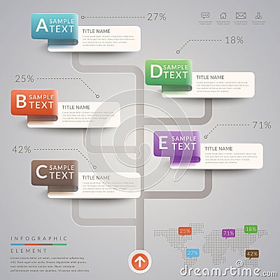 Simplicity infographic template Vector Illustration