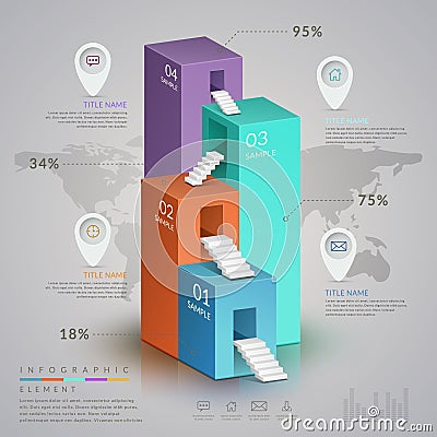 Simplicity infographic template Vector Illustration