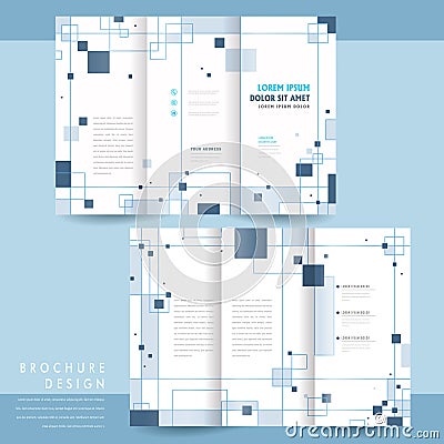Simplicity tri-fold brochure Vector Illustration