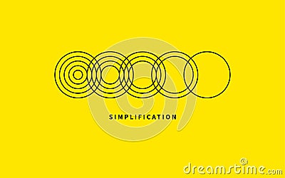 Simplification concept. Simplicity icon Vector Illustration