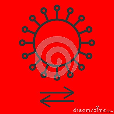 Simplified corona virus icon illustration Vector Illustration